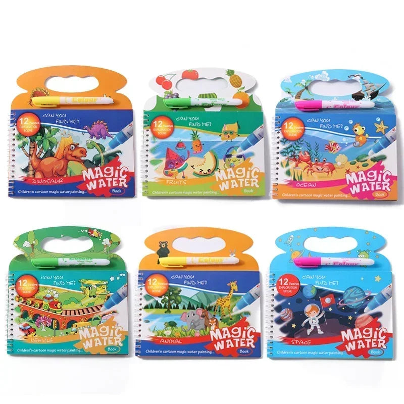 Hoorix® Reusable Magic Water Coloring Book