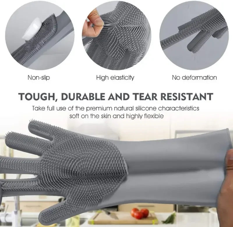 Hoorix® Silicone Dishwashing Cleaning Gloves