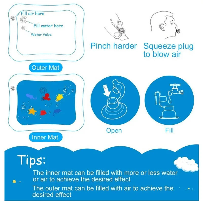 Hoorix® Inflatable Water Play Mat for Kids