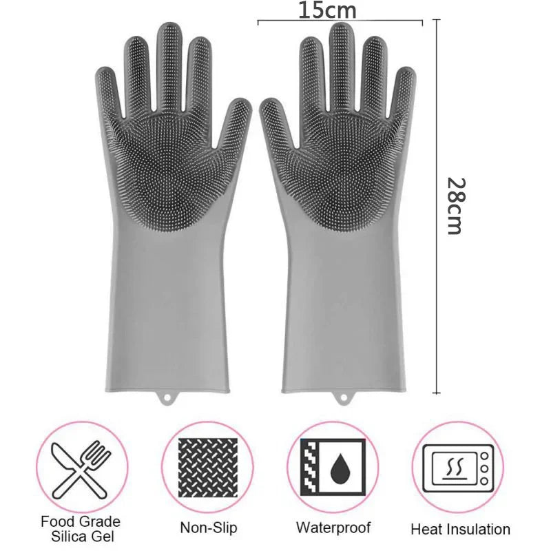 Hoorix® Silicone Dishwashing Cleaning Gloves