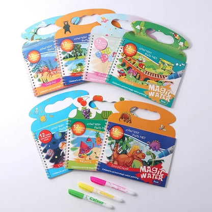 Hoorix® Reusable Magic Water Coloring Book