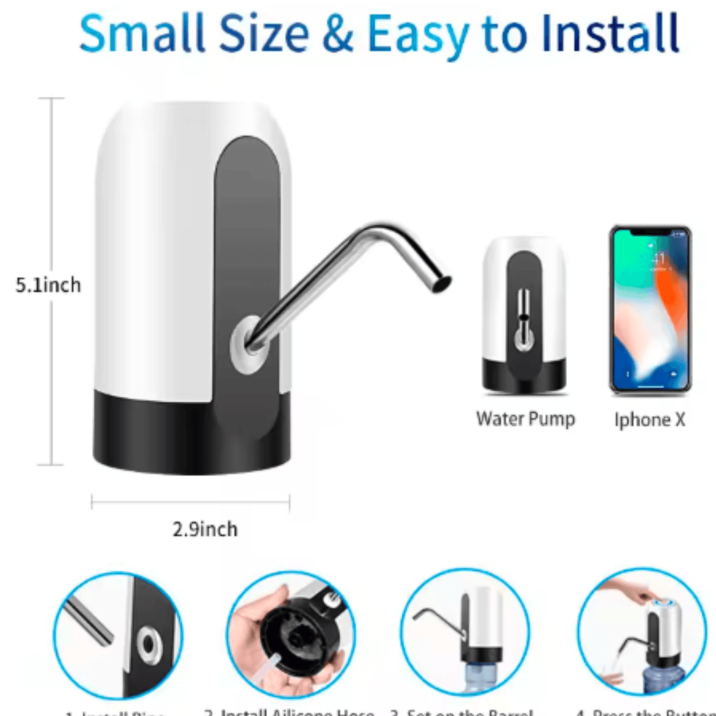 Hoorix® USB Rchargeable Water Dispenser Pump